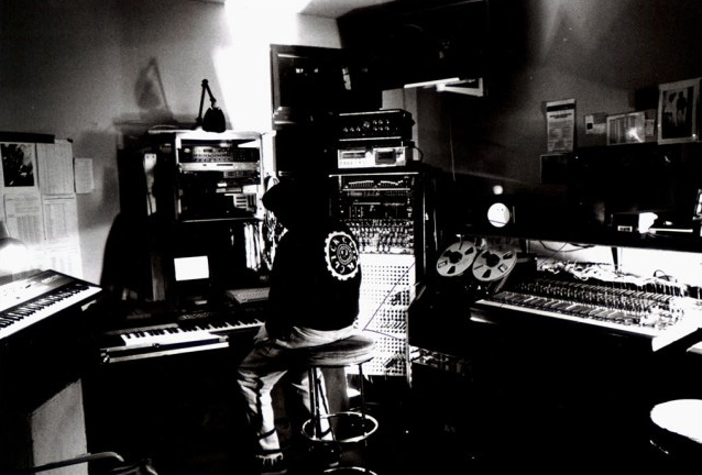 Steve Spon in 1989 at the community studio. he worked on programming for the pioneering fellow Luton EBM band Click Click